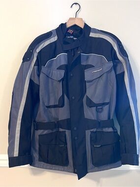 Firstgear Men's Performance Torrent Motorcycle Jacket Size M Gray/Black Padded